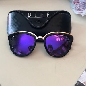 DIFF sunglasses, purple. cat eye style